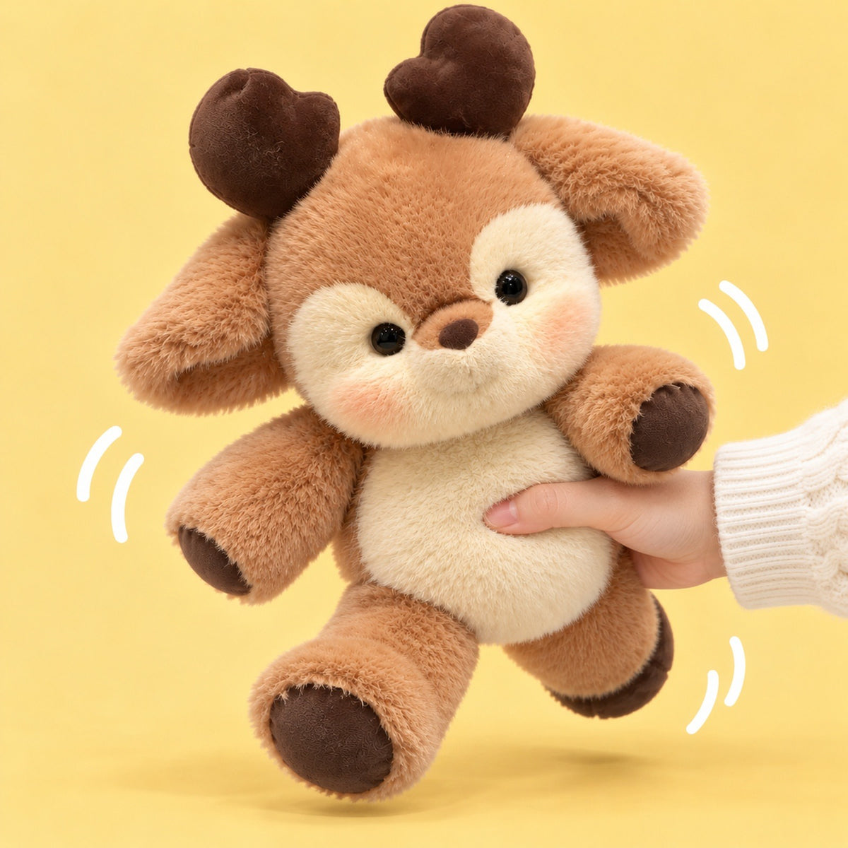 Funny Running Deer Stuffed Animal Cuddly Fawn Plush Toy Christmas Gift for Deer Lovers The Plushables