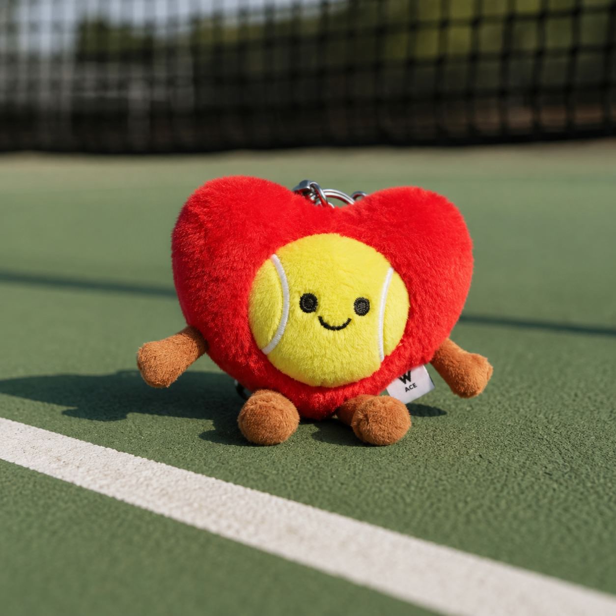 Ace-Tennis-Heart-Plush-Charm-The-Plushables-gift-for-tennis-lover