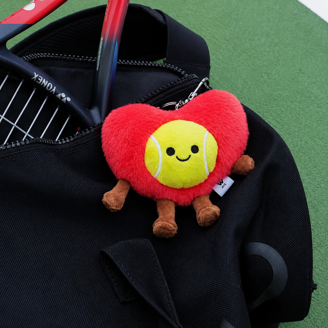 Ace-Tennis-Heart-Plush-Charm-The-Plushables-gift-for-tennis-lover