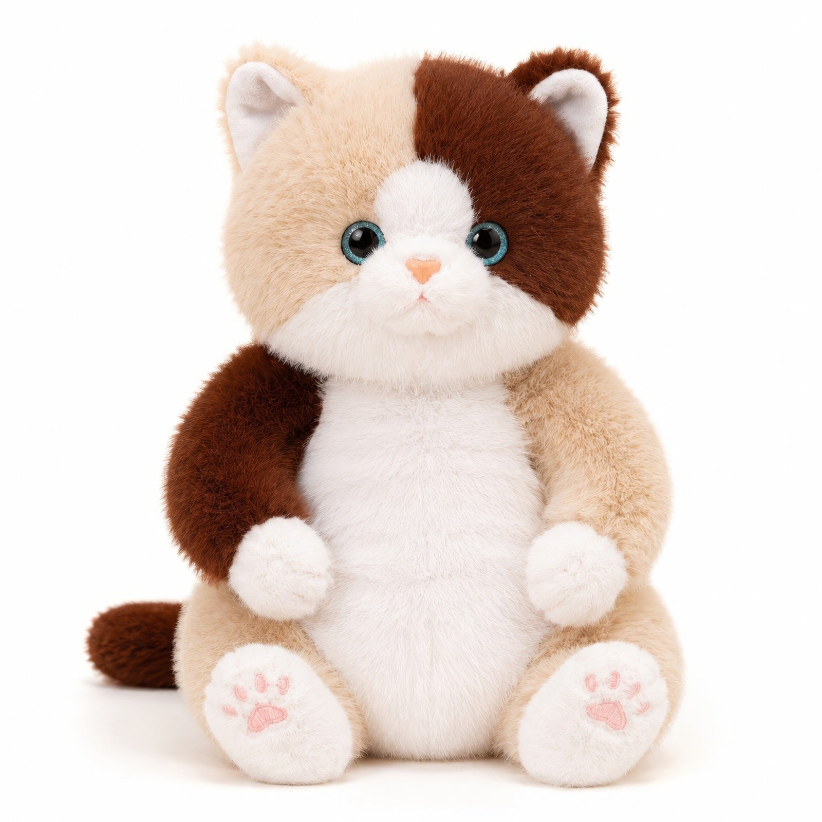 Cookie-Dough-brown-Sitting-Cat-Plush-Toy-the-plushables