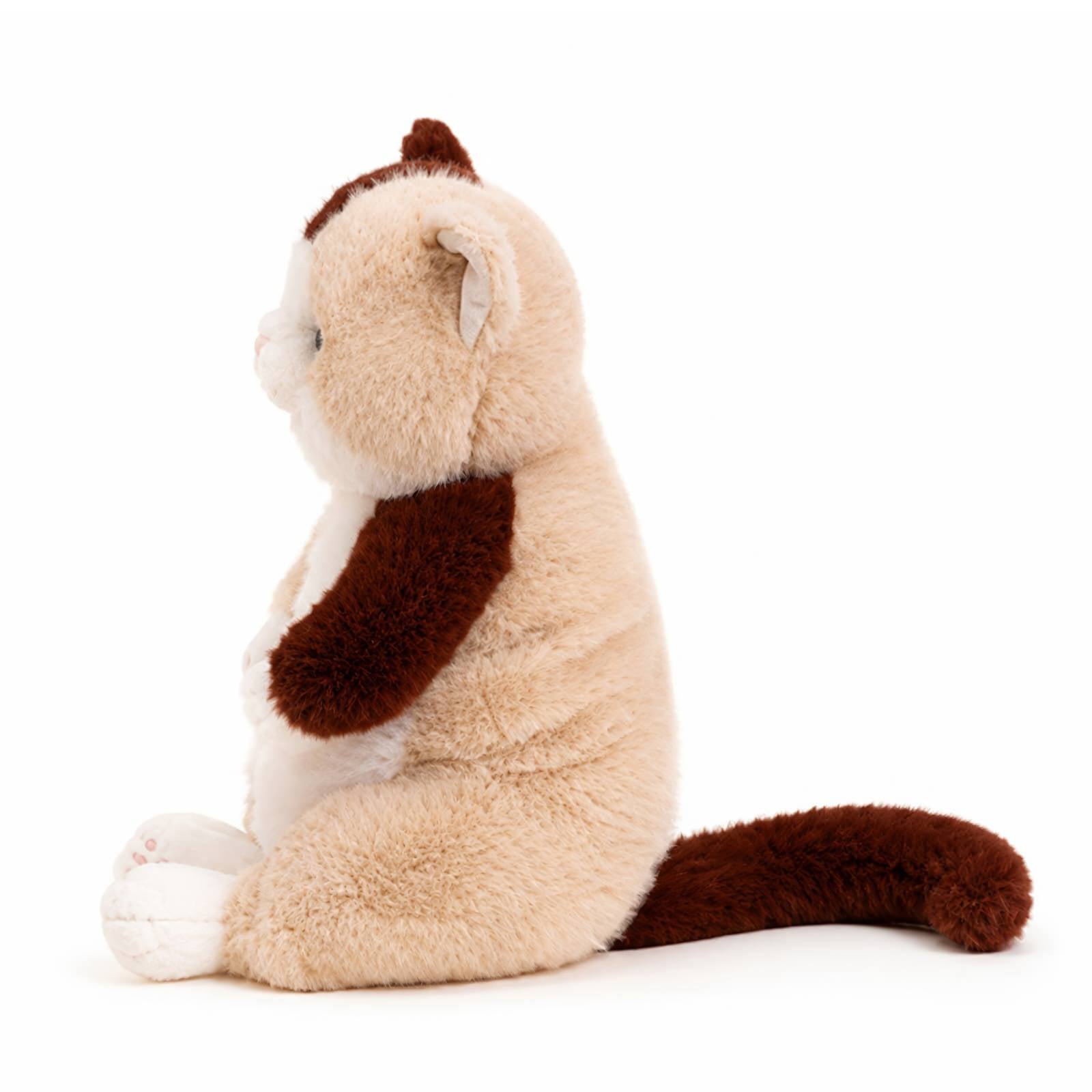 Cookie-Dough-brown-Sitting-Cat-Plush-Toy-the-plushables