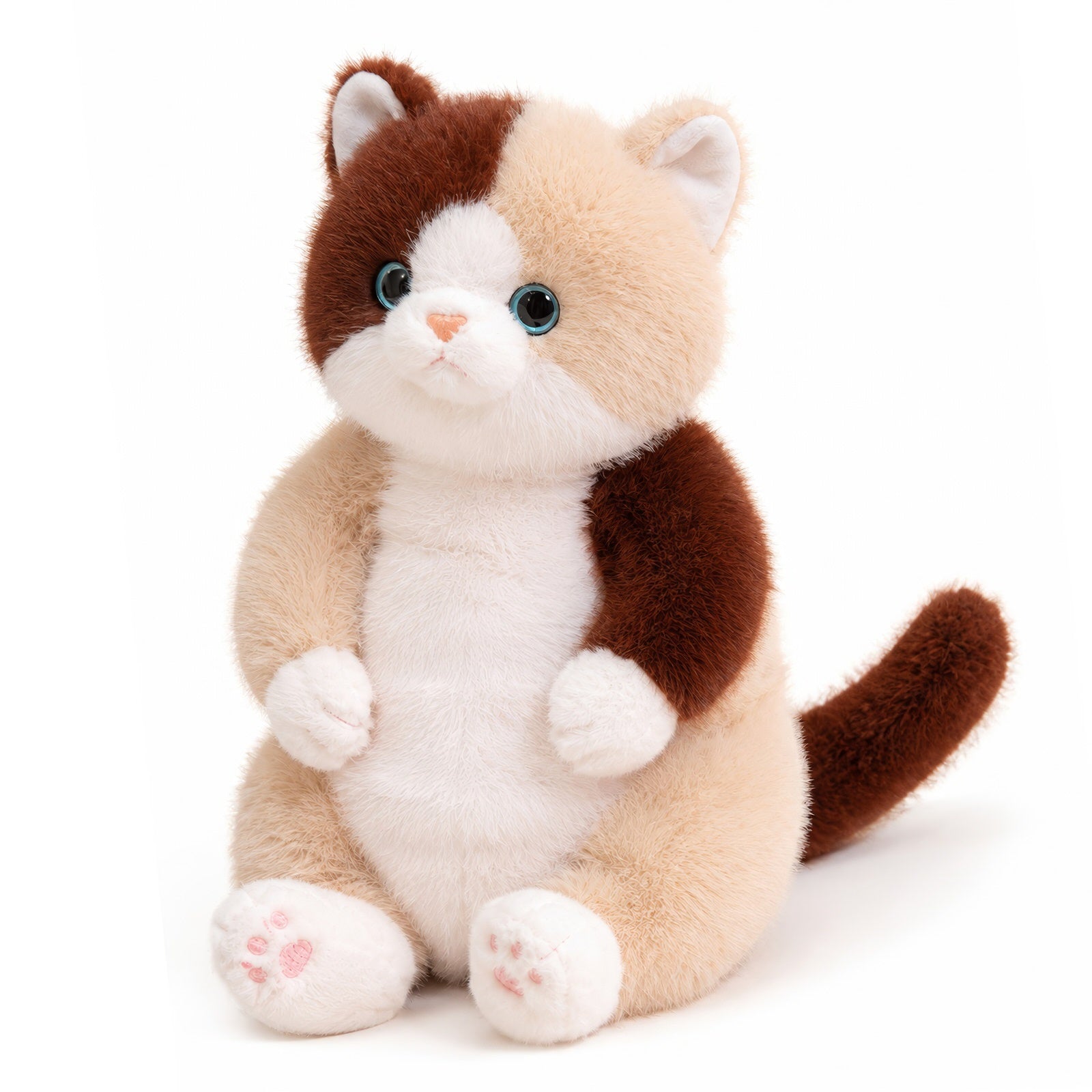 Cookie-Dough-brown-Sitting-Cat-Plush-Toy-the-plushables