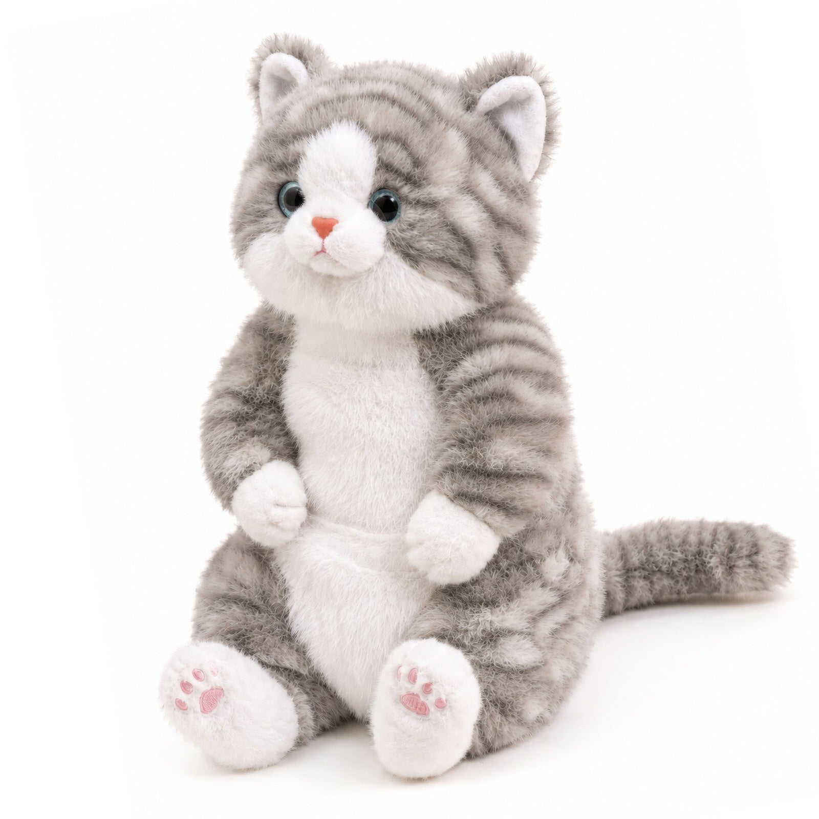 Pebble-grey-Sitting-Cat-Plush-Toy