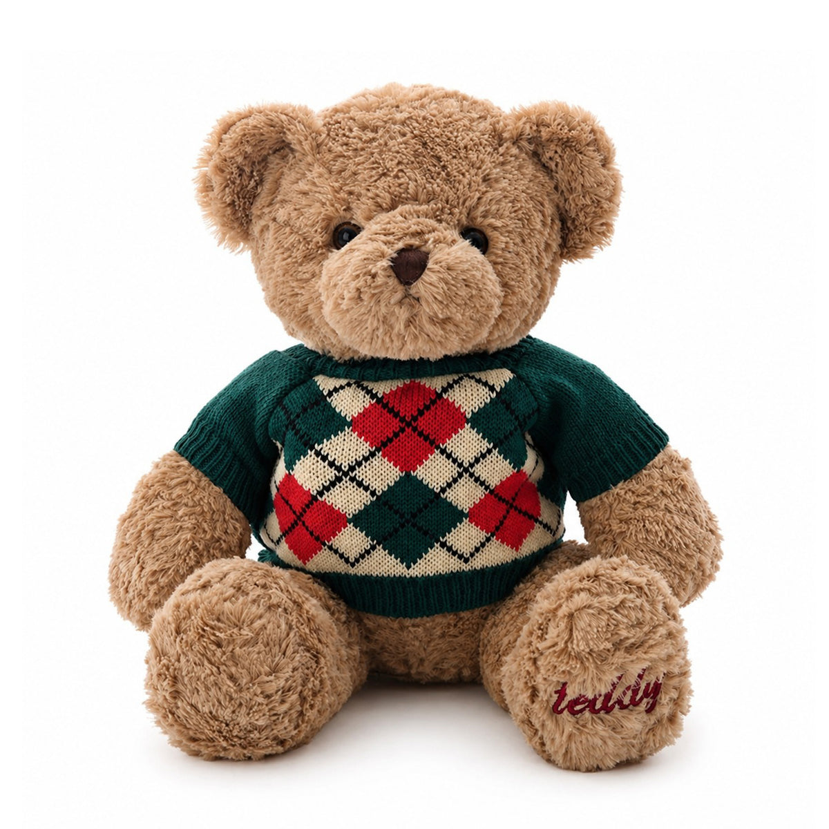 Ralph-green-Argyle-Sweater-Teddy-Bear-Plush-toy-the-plushables
