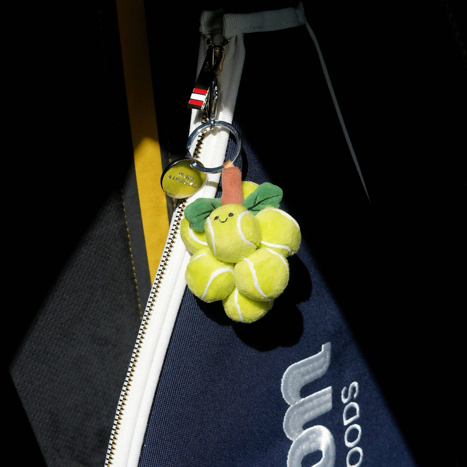 ace-tennis-balls-keychain-plush-tennis-ball-flower-charm-green-purple-cute-smiling-tennis-keyring-sports-bag-charm-tennis-gift-accessory-the-plushables
