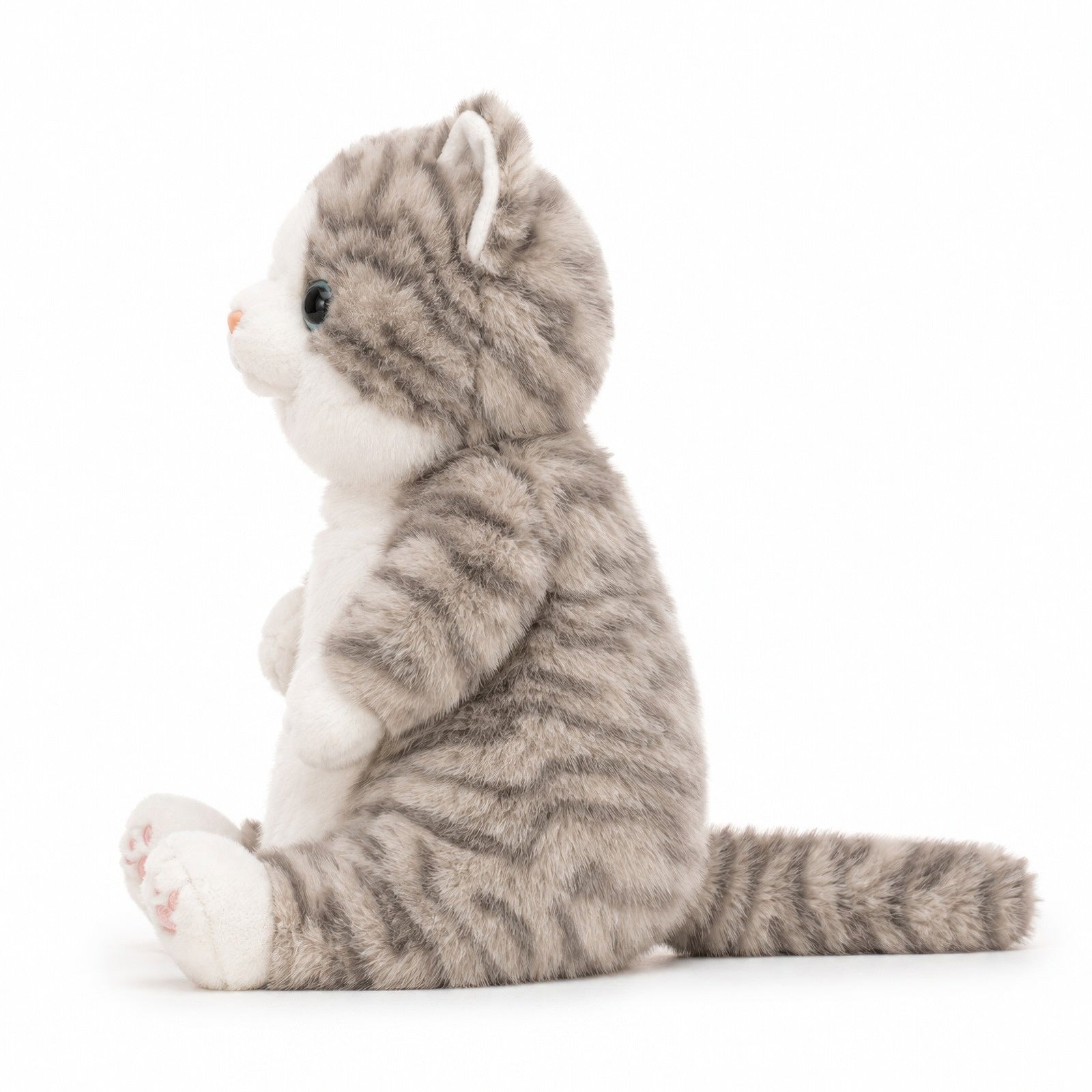 Pebble-grey-Sitting-Cat-Plush-Toy