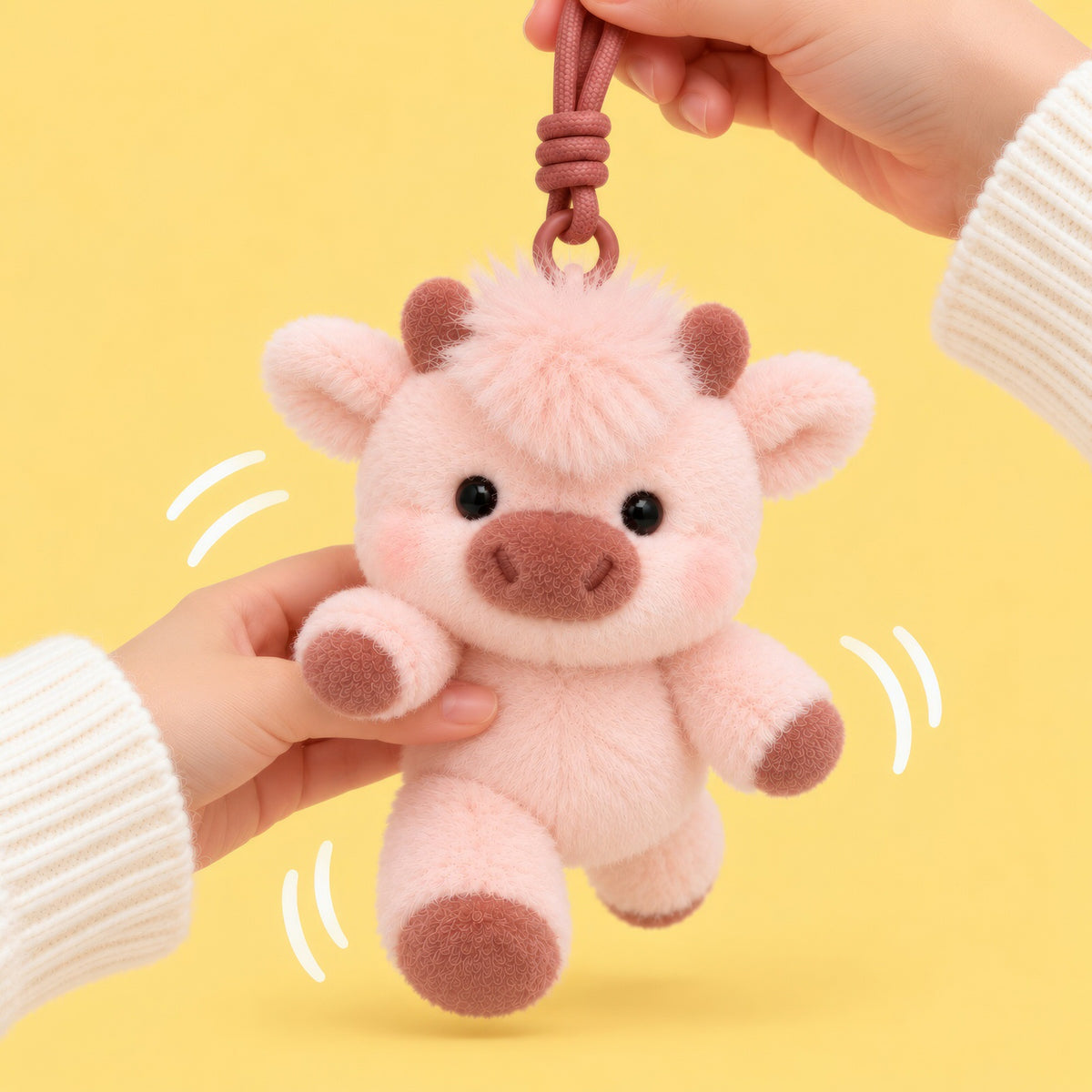 pink_running_cow_plushie_keychain_running_cow_plush_toy_gift_for_girls_theplushables