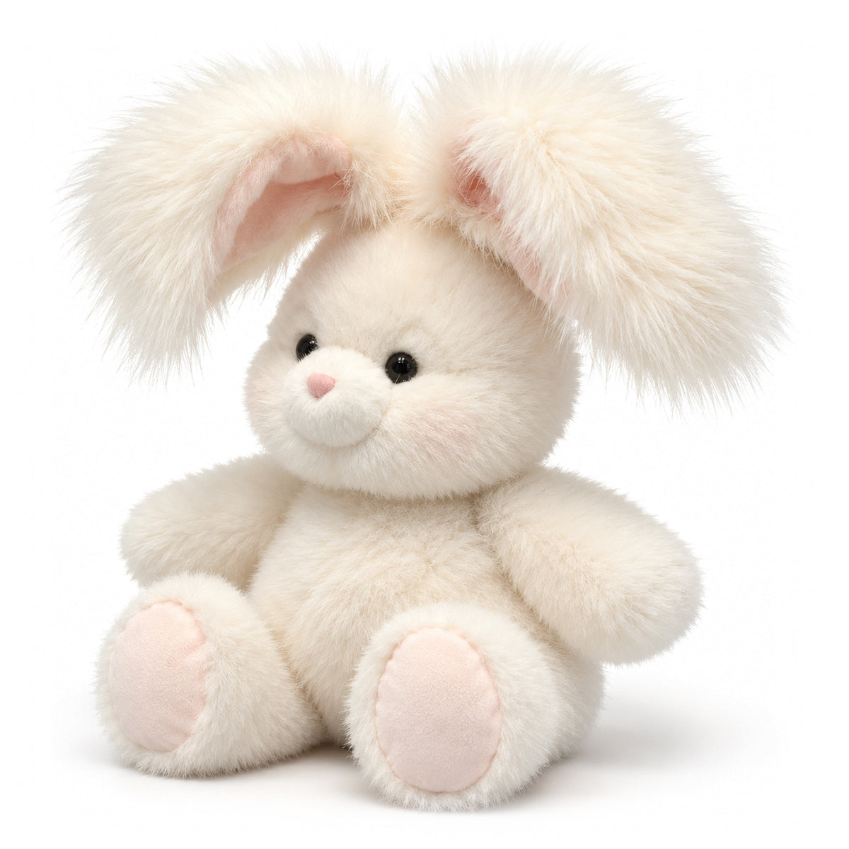 running bunny plush toy cream fluffy stuffed animal long ear bunny plushie 45 degree the plushables 2