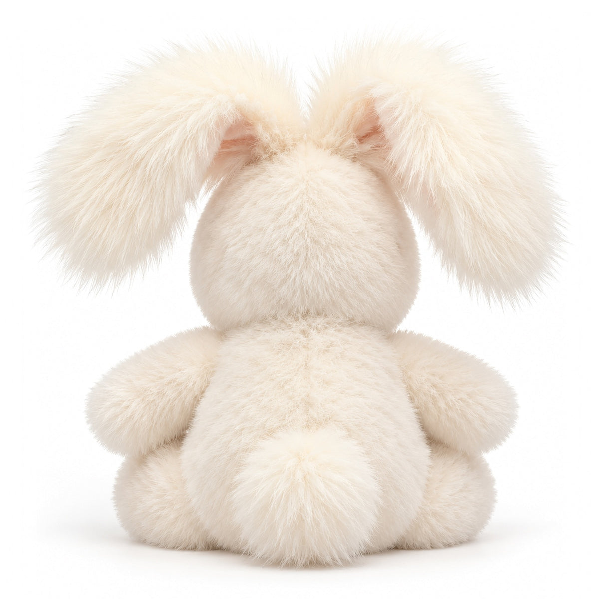 running bunny plush toy cream fluffy stuffed animal long ear bunny plushie back view the plushables 4