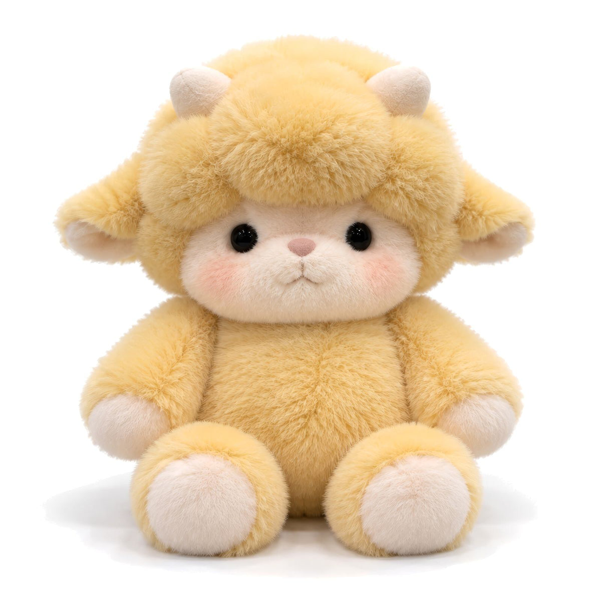 running_sheep_plush_toy_yellow_fluffy_sheep_stuffed_animal_pink_cheeks_tiny_horns_floppy_ears_theplushables_4